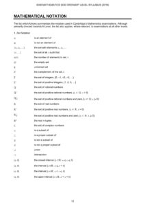 EMath Formula Sheet O Level 2