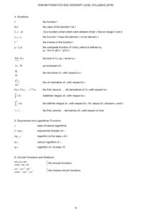 EMath Formula Sheet O Level 4