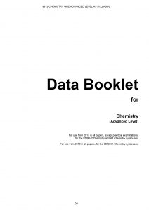 H2 Chemistry Data Booklet