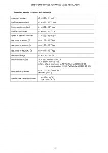 H1 Chemistry Data Booklet