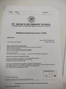 Lee Song Wei Matthias WA1 Mathematics