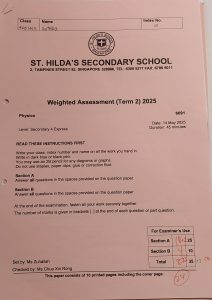 Krithika St Hilda's Secondary School WA2 Physics