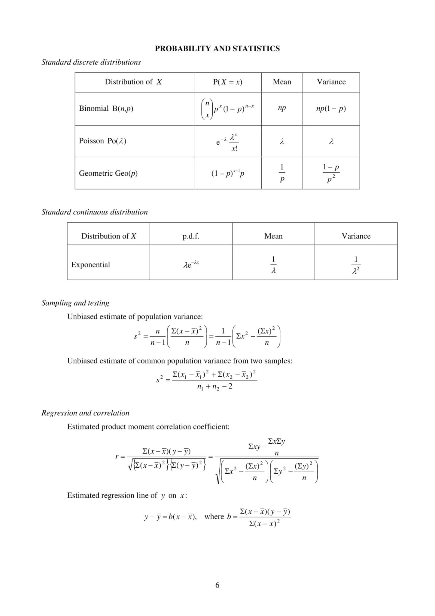 💯A Level H2 Math MF26 2024 Maths Formula Sheet and List | Ingel Soong ...