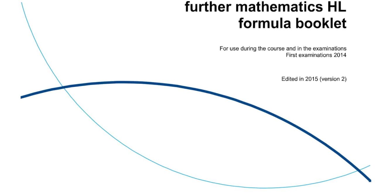 💯 IB HL Math Formula Booklet 2023 Ingel Soong