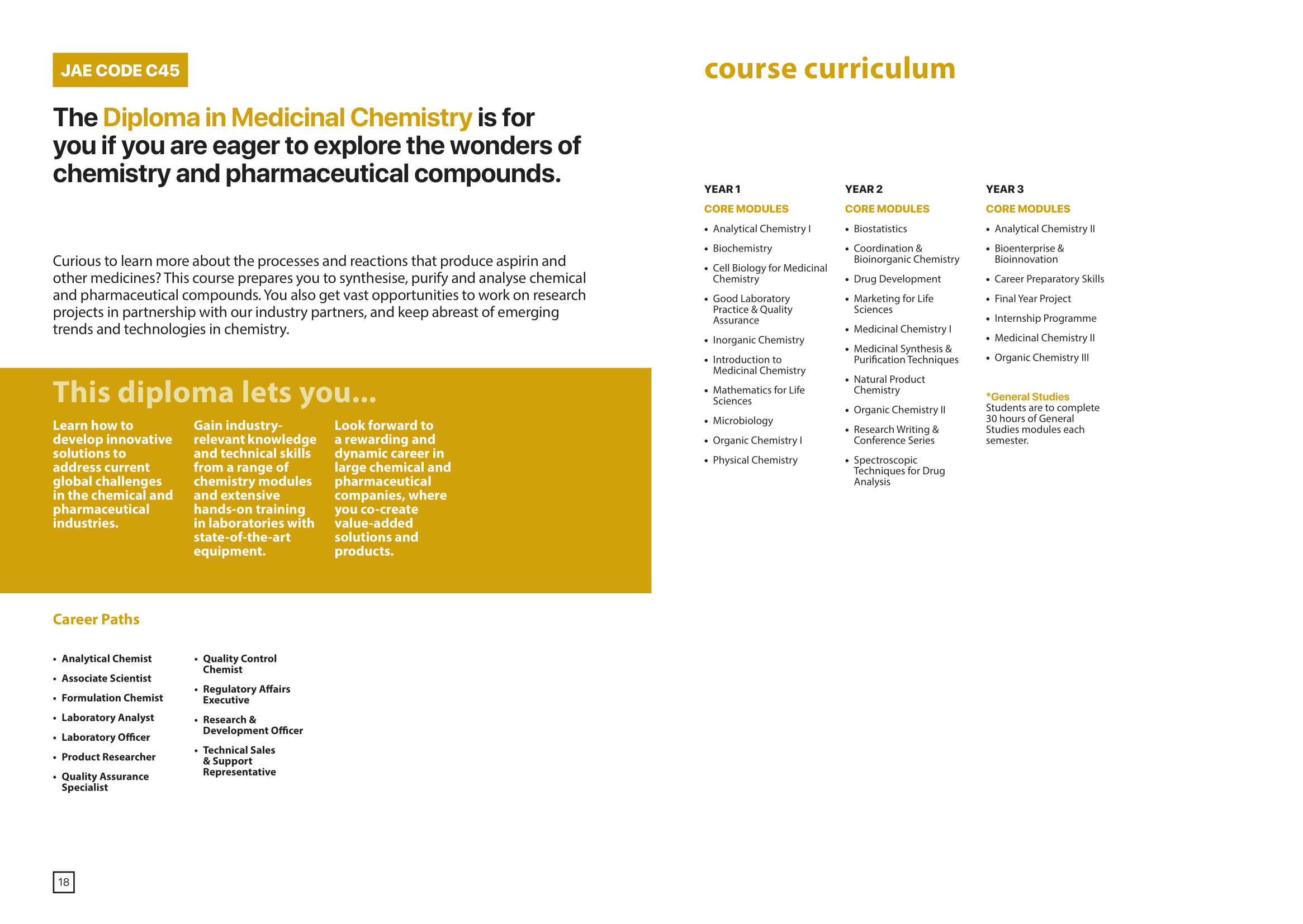 School of Chemical and Life Sciences 2020-11