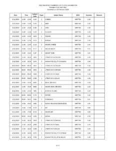 O Level Exam Schedule 2020 6