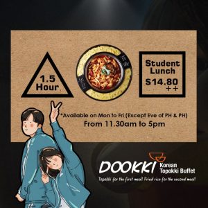 Dookki Korean Topokki Buffet Student Meal