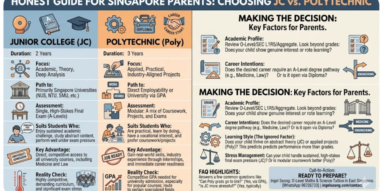 How to Choose Between JC and Polytechnic After O-Levels: An Honest Guide for Singapore Parents